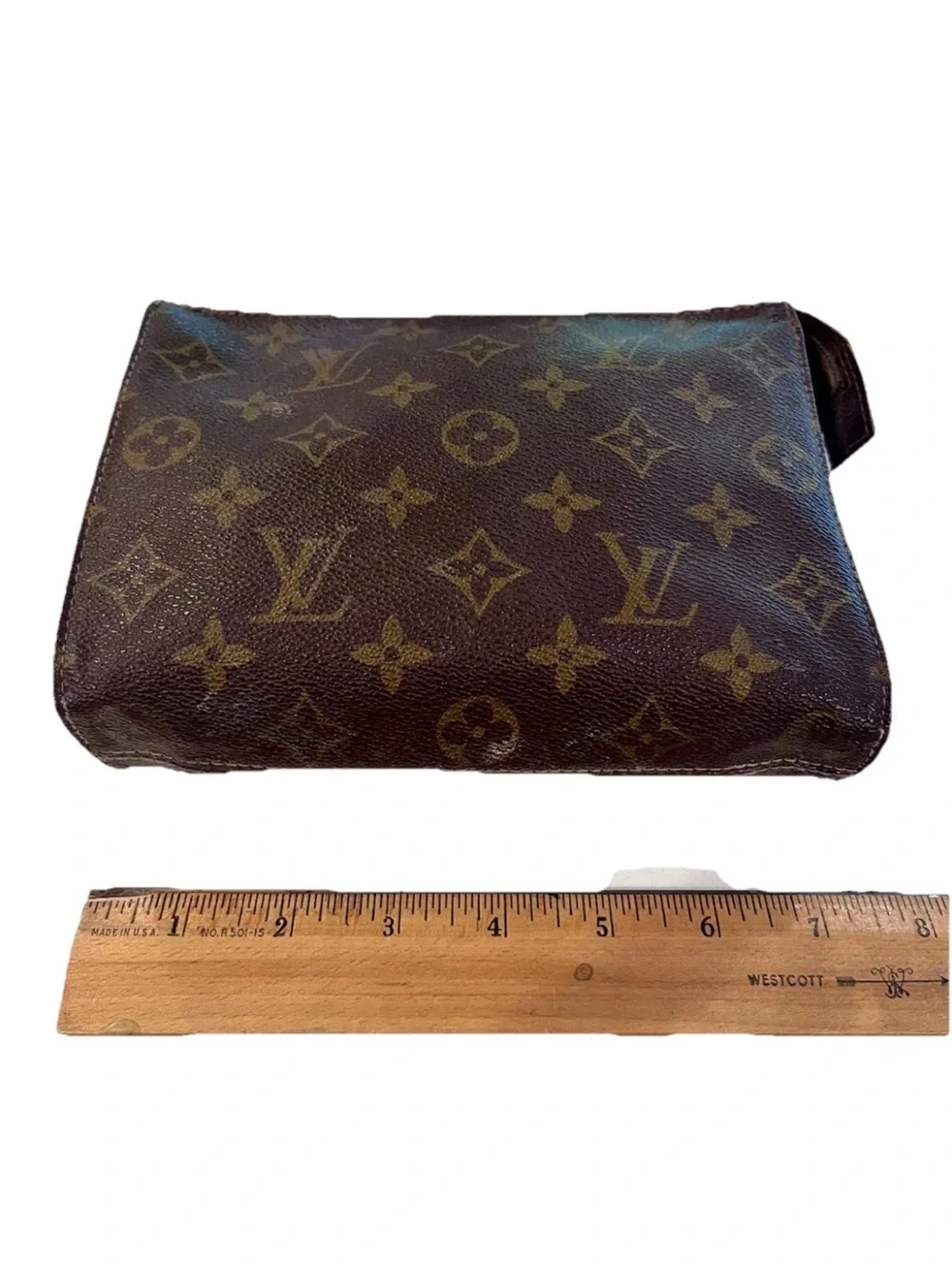 Vintage LOUIS VUITTON Monogram Poche Toilette Makeup Case Highly Collectible